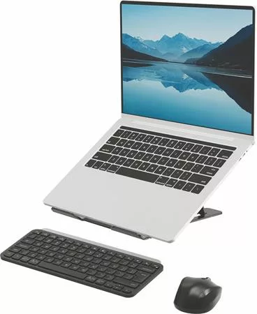 Laptopállvány, hordozható, FELLOWES "Alumia™, fekete