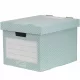 Tároló doboz, karton, 33,3x28,5x39 cm FELLOWES, "Style", zöld-fehér