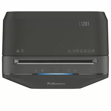 Iratmegsemmisítő, mikrokonfetti, 11 lap, FELLOWES "Powershred LX201", fekete