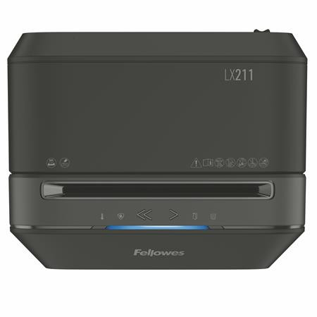 Iratmegsemmisítő, mikrokonfetti, 14 lap FELLOWES "Powershred LX211", fekete