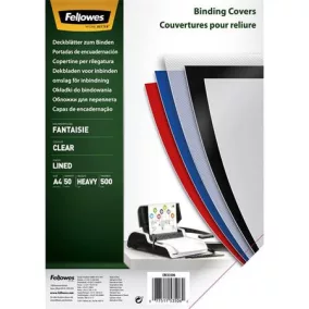   Hátlap, A4, 500 mikron, FELLOWES "Fantaisie", átlátszó