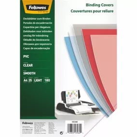 Előlap, A4, 180 mikron, FELLOWES, víztiszta, 25 db