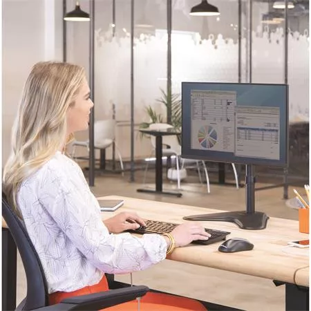 Monitor tartó kar, egy monitorhoz, FELLOWES "Seasa™", fekete