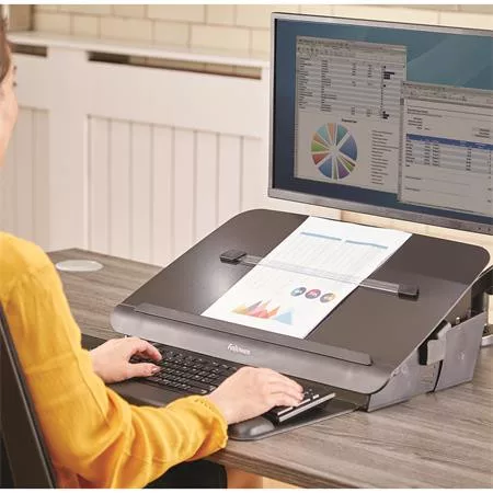 Író pad/dokumentumtartó, FELLOWES "Hana™", fekete