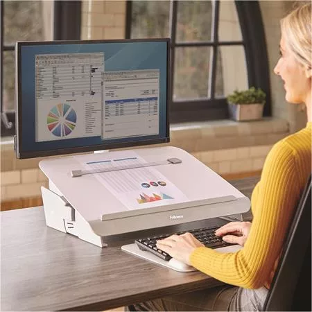 Író pad/dokumentumtartó, FELLOWES "Hana™", fehér