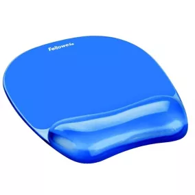   Egéralátét csuklótámasszal, géltöltésű, FELLOWES "Crystal™ Gel", kék