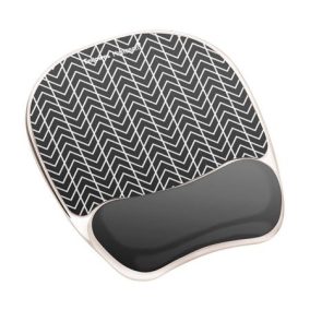   Egéralátét csuklótámasszal, géltöltésű, FELLOWES "Photo Gel", cikk-cakk mintás