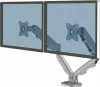 Monitortartó kar két monitorhoz, FELLOWES "Eppa™  "Dual", ezüst