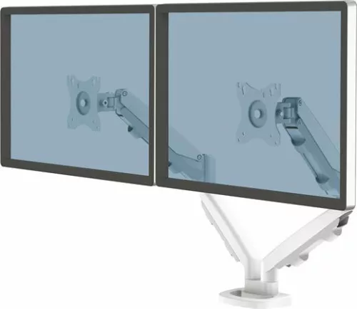 Monitortartó kar két monitorhoz, FELLOWES "Eppa™  "Dual", fehér