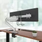   Monitortartó kar, két monitorhoz, FELLOWES "Eppa™ Crossbar", ezüst