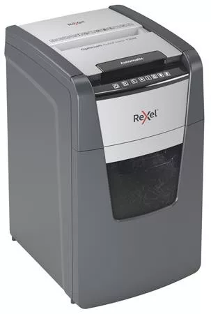 Iratmegsemmisítő, mikrokonfetti, 130 lap, REXEL, "Optimum AutoFeed+ 130M"