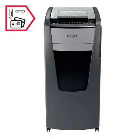Iratmegsemmisítő, konfetti, 600 lap, REXEL, "Optimum AutoFeed+ 600X"