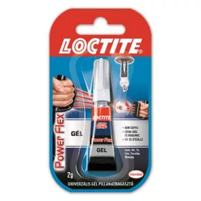   Pillanatragasztó gél, 2 g, HENKEL "Loctite Super Bond Power Flex Gél"