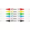 Dekormarker készlet, akril, 1-2 mm, kétvégű, KORES " K-Kreative", 6 különböző szín
