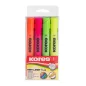   Szövegkiemelő készlet, 0,5-5 mm, KORES "High Liner Plus", 4 különböző szín