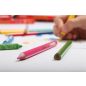   Színes ceruza készlet, háromszögletű, jumbo, 1 hegyezővel, KORES "KOLORES Twist & Turn", 12 különböző szín