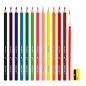   Akvarell ceruza készlet, hegyezővel, ecsettel, KORES, 12 különböző szín