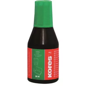 Bélyegzőfesték, 28 ml, KORES, zöld