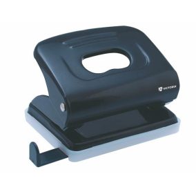   Lyukasztó, kétlyukú, 16 lap, fém, VICTORIA OFFICE, fekete