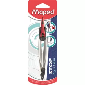   Körző, rögzíthető lábakkal, MAPED "Stop System", vegyes színek