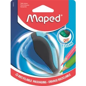   Hegyező, kétlyukú, tartályos, MAPED "Clean", vegyes színek