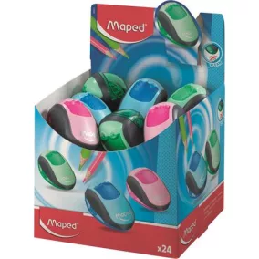   Hegyező display, kétlyukú, tartályos, MAPED "Clean", vegyes színek