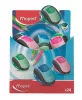 Hegyező display, kétlyukú, tartályos, MAPED "Clean", vegyes színek