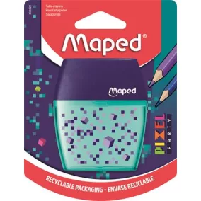  Hegyező, kétlyukú, tartályos, MAPED "Pixel Party Shaker"