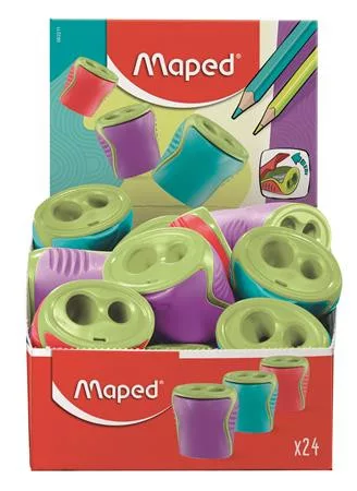 Hegyező display, kétlyukú, tartályos, MAPED "Boogy", vegyes színek