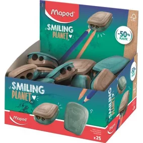   Hegyező display, kétlyukú, tartályos, műanyag,  MAPED "Smiling Planet"