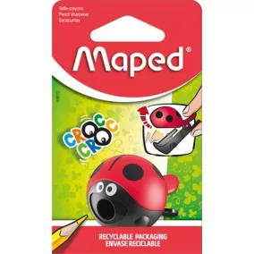   Hegyező, egylyukú, tartályos, MAPED "Croc Croc Easy", katica és bálna, vegyes formák
