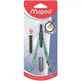   Körző, heggyel, 2in1, ceruzává alakítható, MAPED „Compass Pen”, vegyes színek