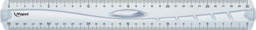 Vonalzó, műanyag, 30 cm, MAPED "Geometric"
