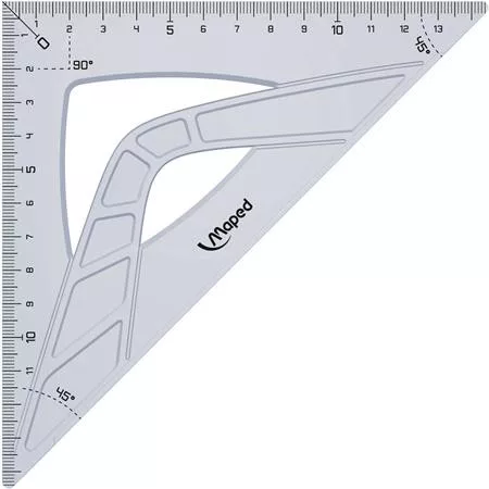 Háromszög vonalzó, műanyag, 45°, 14 cm, MAPED "Geometric"