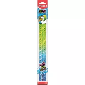   Vonalzó, műanyag, 30 cm, MAPED "Twist'n Flex Decor"