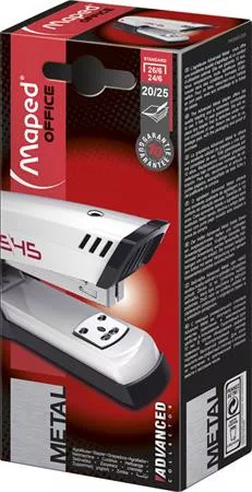 Tűzőgép, 24/6, 26/6, 20 lap, MAPED "Advanced Half-Strip", fehér