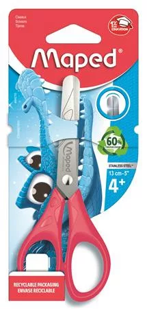 Olló, iskolai, 13 cm, MAPED "Essentials Pulse", vegyes színek