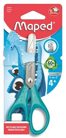 Olló, iskolai, 13 cm, MAPED "Essentials Pulse", vegyes színek