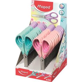   Olló display, iskolai, 13 cm, MAPED "Essentials Soft Pastel", pasztell színek