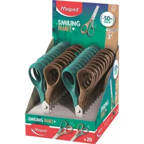   Olló display, óvodai, 12 cm,  MAPED "Smiling Planet Vivo"