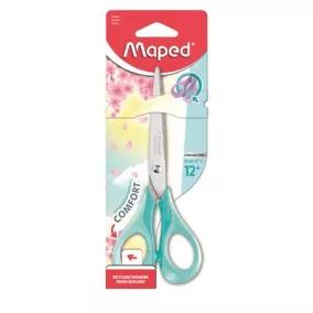   Olló, iskolai, 16 cm, rugalmas nyél, MAPED "Sensoft 3D", vegyes pasztell színek