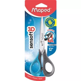   Olló, általános, 16 cm, balkezes, MAPED "Sensoft 3D", vegyes színek