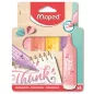   Szövegkiemelő készlet, 1-5 mm, MAPED "Fluo Peps Flex Pastel", pasztell szín, vegyes készletek
