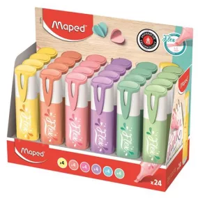   Szövegkiemelő display, 1-5 mm, MAPED "Fluo Peps Flex Pastel", pasztell szín