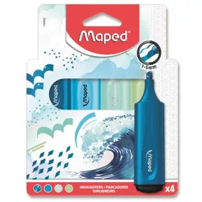   Szövegkiemelő készlet, 1-5 mm, MAPED "Fluo Peps Assorted", vegyes színek