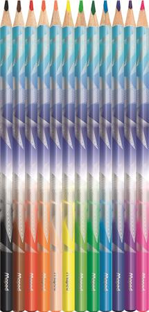 Színes ceruza készlet, háromszögletű, MAPED „Arctic jégvilág”, 12 különböző szín