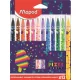 Filctoll készlet, 2,8 mm, kimosható, MAPED "Pixel Party", 12 különböző szín