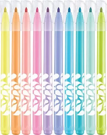 Filctoll készlet, 2,8 mm, kimosható, MAPED "Color'Peps Pastel", 10 különböző pasztell szín