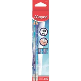   Grafitceruza radírral, HB, háromszögletű, MAPED "Arctic jégvilág"