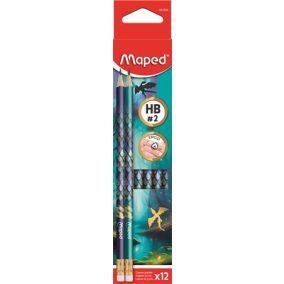   Grafitceruza radírral, HB, háromszögletű, MAPED "Dragon sárkány"